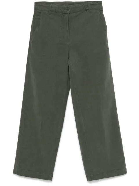 ASPESI twill cropped trousers Green 0172P528