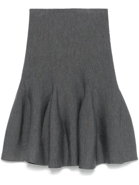 Alaïa mélange-effect midi skirt Grey AA9J22266M904821