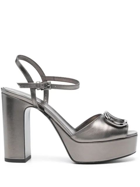 Valentino Garavani 110mm VLogo Signature sandals Silver 5W0S0FG2YJS113