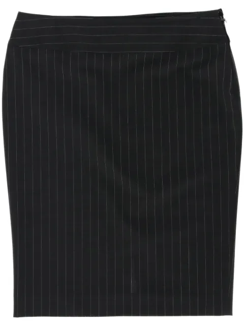 Gucci Pre-Owned 2000s pinstripe mini skirt Black GUC250LF