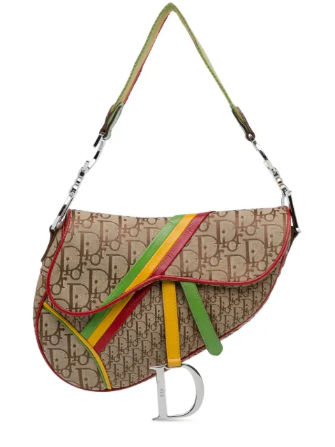 Christian Dior Pre-Owned 2004 Diorissimo Rasta Saddle shoulder bag Brown IBJ341CVDET6MV3E