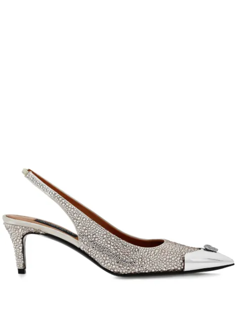 Philipp Plein 55m Mix Strass pumps Neutrals SAESWSD0652PXV001N