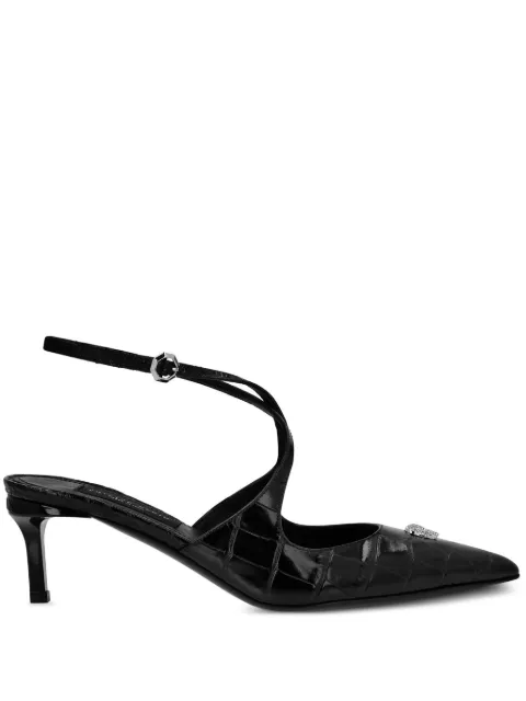 Philipp Plein Crossing Crocco-print pumps Black SAESWSD0651PLE010N