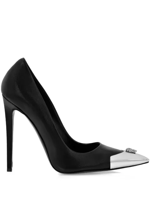 Philipp Plein 120mm decollete Skull pumps Black SAESWSD0623PLE005N