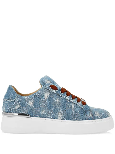 Philipp Plein Monogram Strass sneakers Blue SAESWSC2768PDE004N