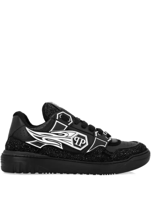 Philipp Plein leather low-top sneakers Moon Walker Black SAESMSC4015PLE010N