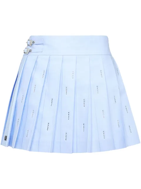 Philipp Plein pleated Skull skirt Blue SAECWRV0608PTE012N