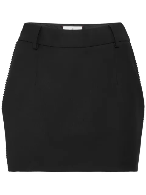 Philipp Plein wool strass mini skirt Black SAECWRV0579PTE076N