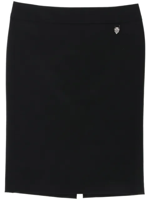 Gucci Pre-Owned 2000s plaque detail tailored skirt Black GUC250LC