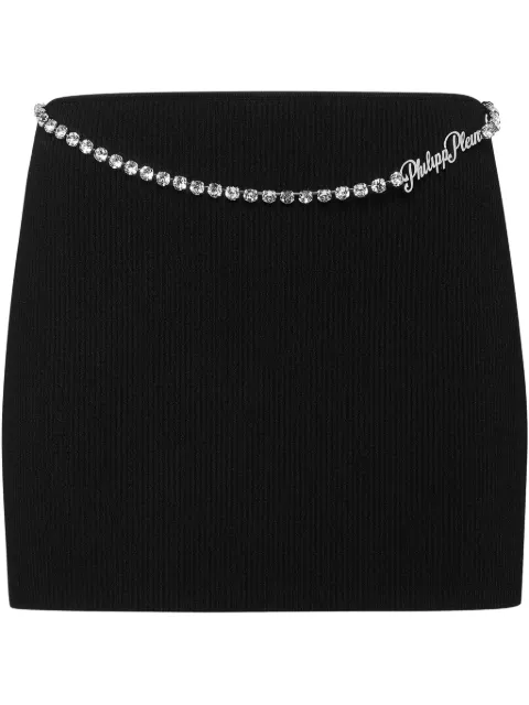 Philipp Plein Signature mini skirt Black SAECWKV0079PKN002N