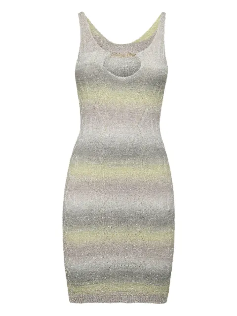 Philipp Plein striped mini dress Grey SAECWKG0424PKN002N