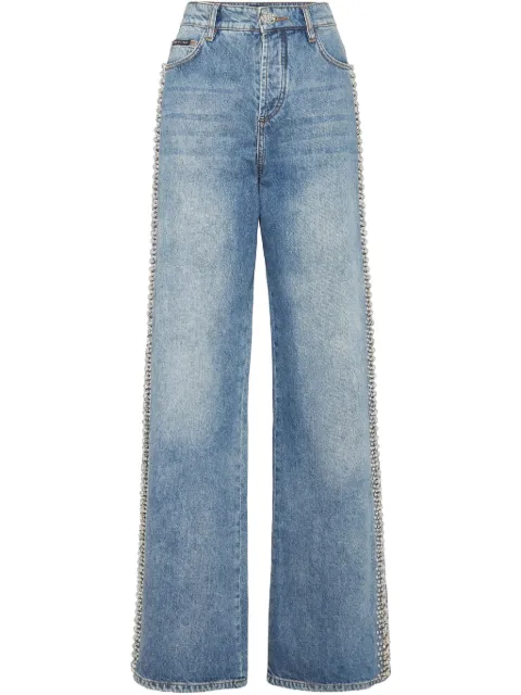 Philipp Plein crystal-embellished jeans Blue SAECWDT2767PDE004N