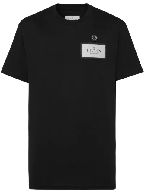 Philipp Plein patch-detail T-shirt Black SAECMTK8133PJY002N