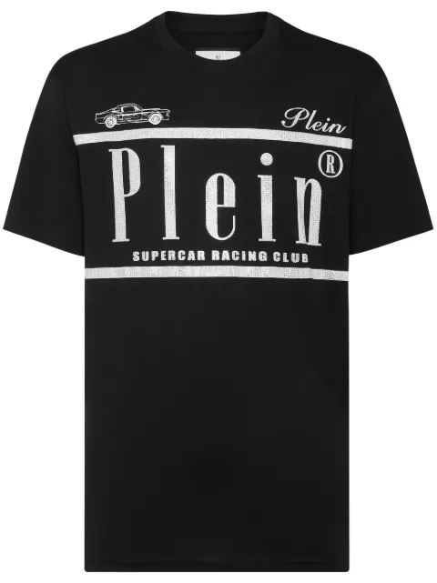 Philipp Plein Strass Racing Club T-shirt Black SAECMTK8119PJY002N