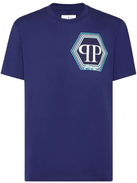 Philipp Plein Hexagon T-shirt Blue SAECMTK8106PJY002N