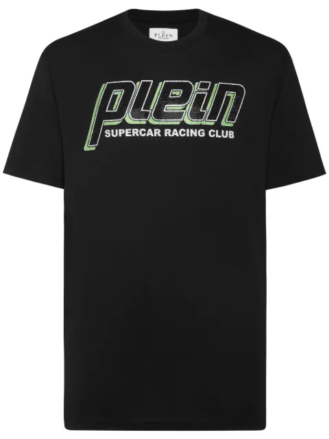 Philipp Plein Strass Racing Club T-shirt Black SAECMTK8099PJY002N