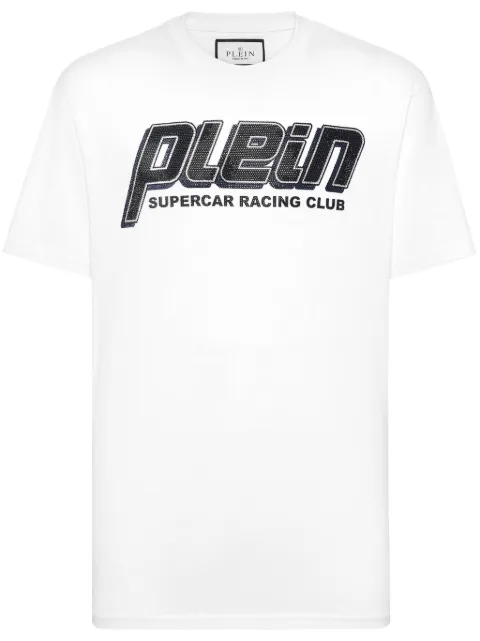 Philipp Plein Strass Racing Club T-shirt White SAECMTK8099PJY002N