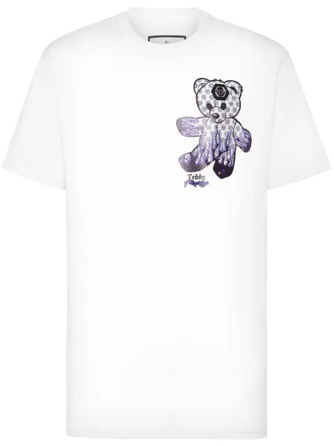 Philipp Plein teddy bear-print T-shirt White SAECMTK8090PJY002N