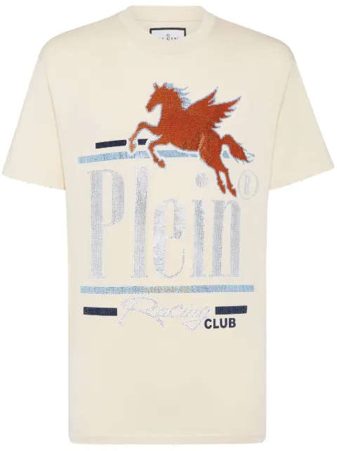 Philipp Plein Racing Club T-shirt Neutrals SAECMTK8087PJY002N