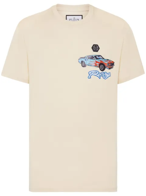 Philipp Plein Cars Racing T-shirt Neutrals SAECMTK8074PJY002N