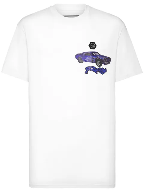 Philipp Plein Cars Racing T-shirt White SAECMTK8074PJY002N
