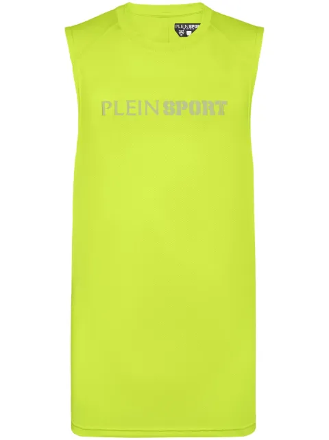 Plein Sport reflective tank top Yellow SAECMTK7986STE003N