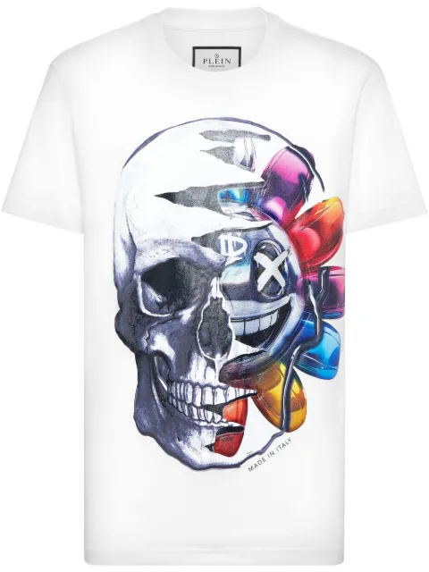 Philipp Plein Graffiti T-shirt White SAECMTK7750PJY002N