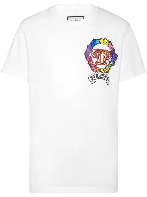 Philipp Plein logo-print T-shirt White SAECMTK7478PJY002N
