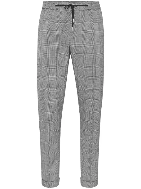 Philipp Plein checkered jogging trousers Black SAECMRT1491PTE076N