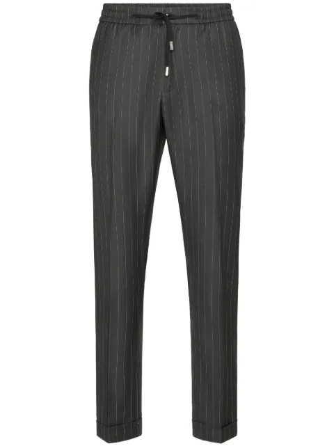 Philipp Plein wool pinstripe jogging trousers Grey SAECMRT1489PTE076N