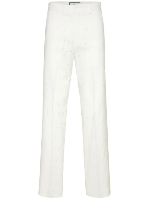 Philipp Plein Destroyed trousers White SAECMRT1471PTE003N