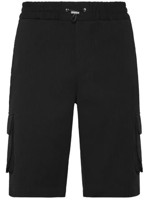 Philipp Plein cotton cargo shorts Black SAECMRT1461PTE004N