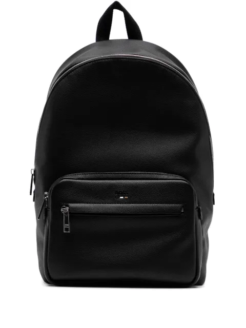 BOSS Ray grained-effect backpack Black 50536499