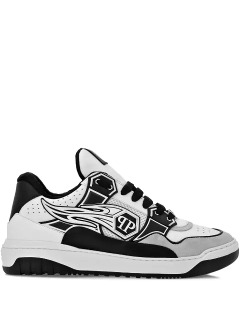 Philipp Plein Hexagon rhinestone-embellished sneakers White SAESMSC4017PLE010N