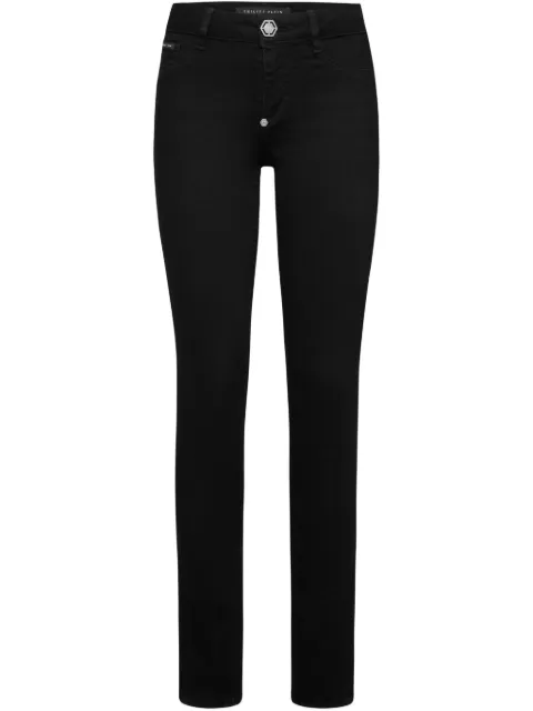 Philipp Plein logo-patch jeggings Black SAECWDT2744PDE004N