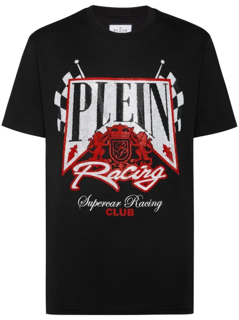 Philipp Plein Strass Racing Club T-shirt Black SAECMTK8150PJY002N