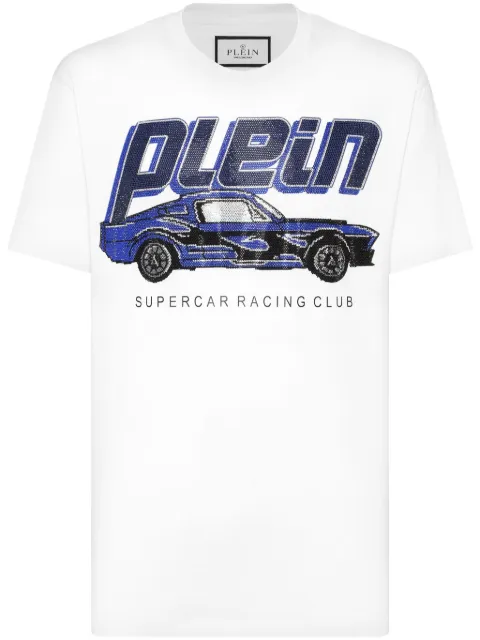 Philipp Plein Cars Racing T-shirt White SAECMTK8145PJY002N