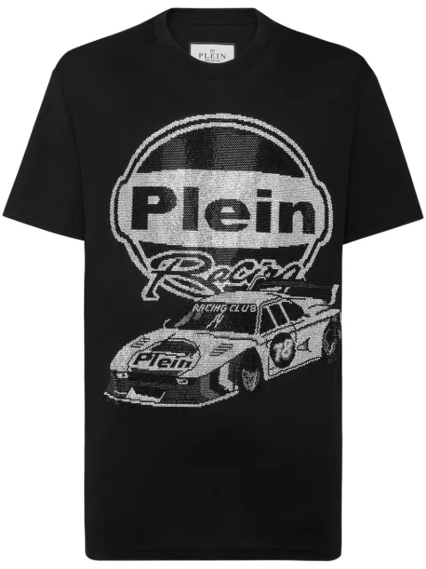 Philipp Plein Strass Cars Racing T-shirt Black SAECMTK8061PJY002N