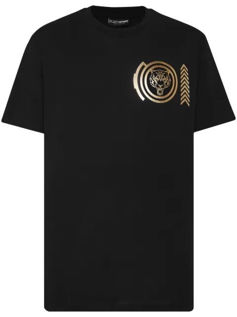 Plein Sport tiger-print T-shirt Black SAECMTK8011STE001N