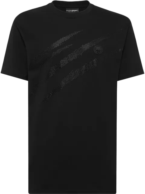Plein Sport scratch-print t-shirt Black SAECMTK8008STE001N