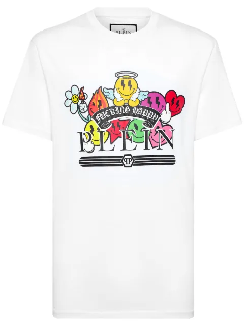 Philipp Plein graphic-print T-shirt White SAECMTK7380PJY002N