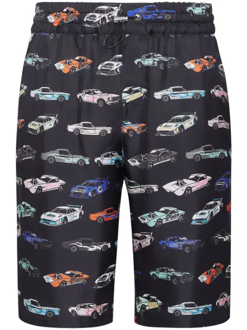 Philipp Plein Cool Kid Cars Racing shorts Black SAECMRT1463PTE028N