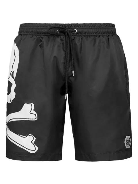 Philipp Plein Skull & Bones swim shorts Black SAECMMX0179PTE003N