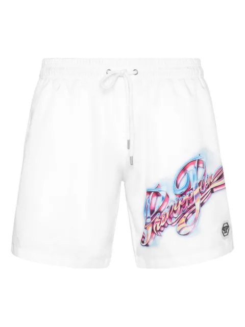 Philipp Plein printed swim shorts White SAECMMX0138PNY002N