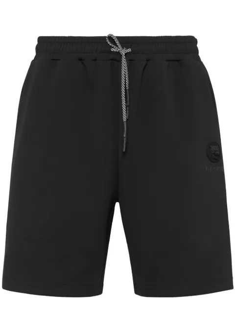 Plein Sport logo-patch track shorts Black SAECMJT2473STE001N