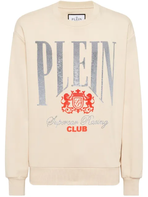 Philipp Plein Racing Club sweatshirt Neutrals SAECMJO1337PTE003N