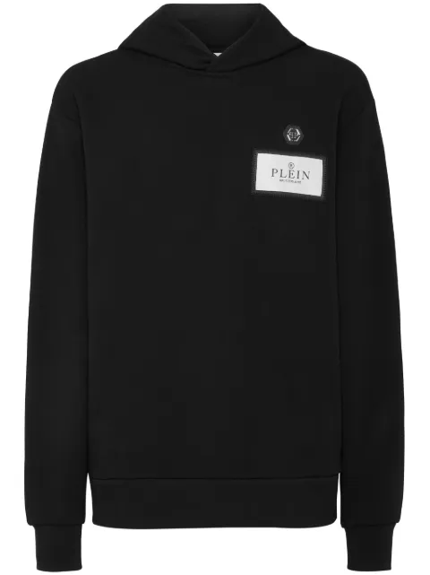 Philipp Plein logo-print hoodie Black SAECMJB3616PTE003N
