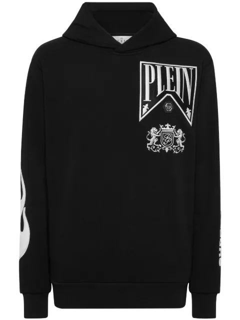 Philipp Plein Flame Racing hoodie Black SAECMJB3605PTE003N