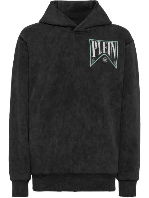 Philipp Plein jersey hoodie Black SAECMJB3604PTE003N