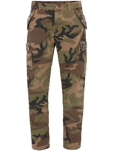 Philipp Plein stud-embellished jeans Brown SAECMDT4035PDE004N